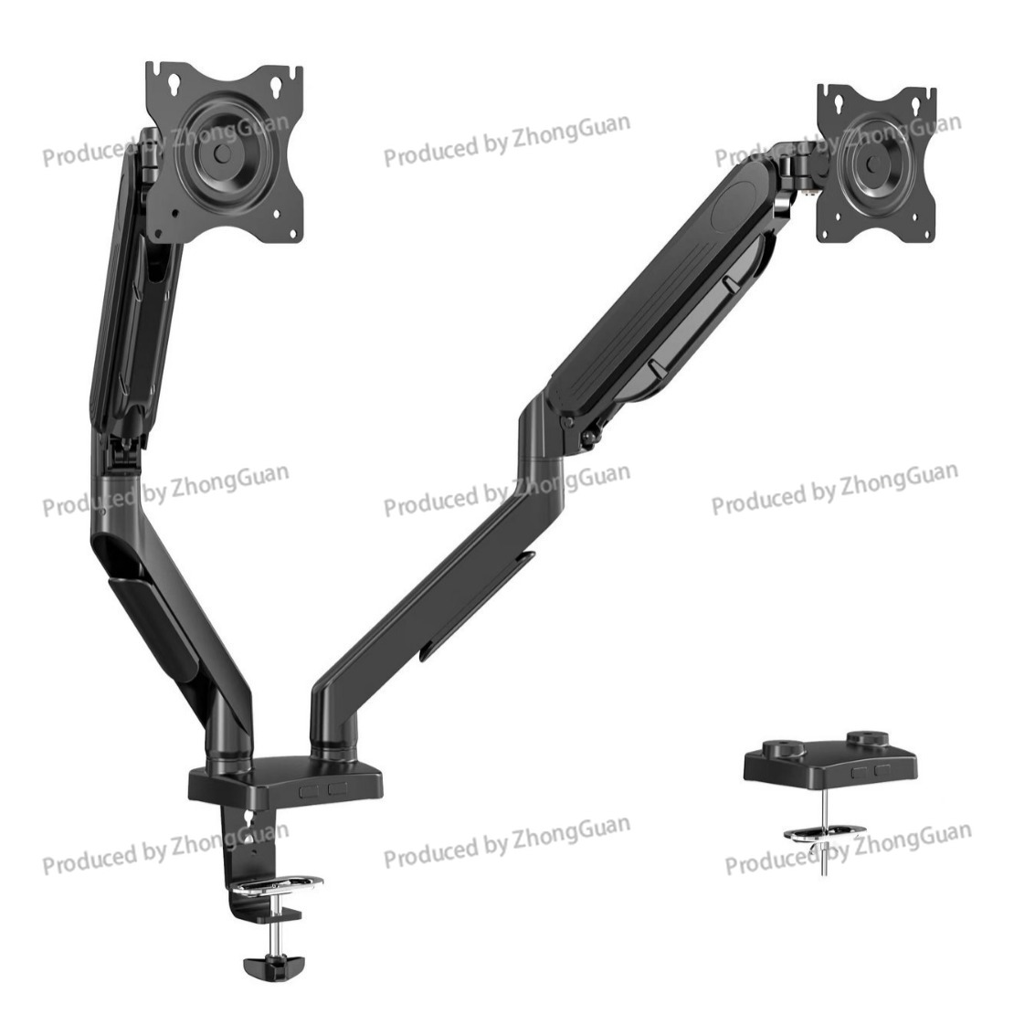 Dual Monitor Stand - Gas Spring Dual-arm Monitor Mount, Free-floating