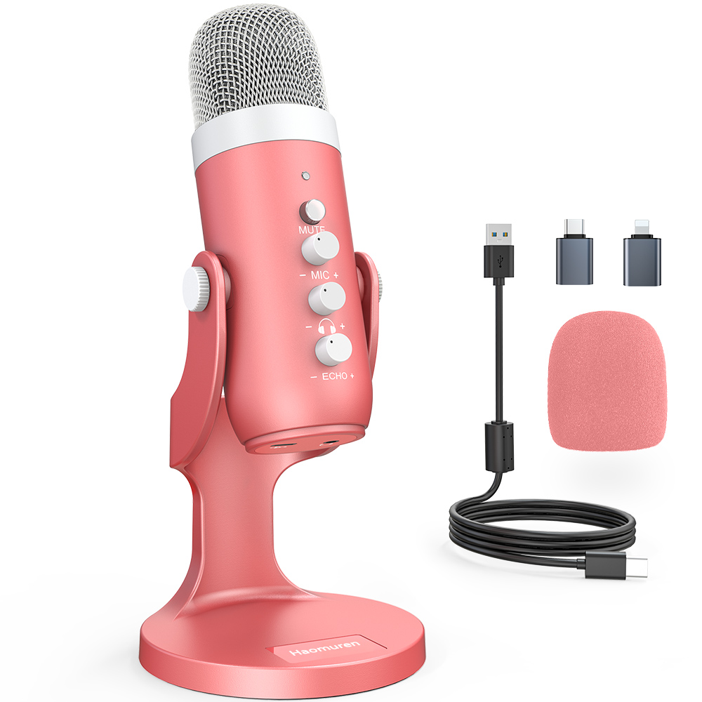 Haomuren USB Condenser Microph - Streaming Mic Condenser ulasan dan harga