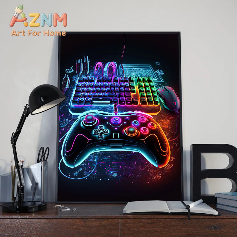 Modern Neon Pop Cool Gaming Wa - Esports Gaming Room ulasan dan harga