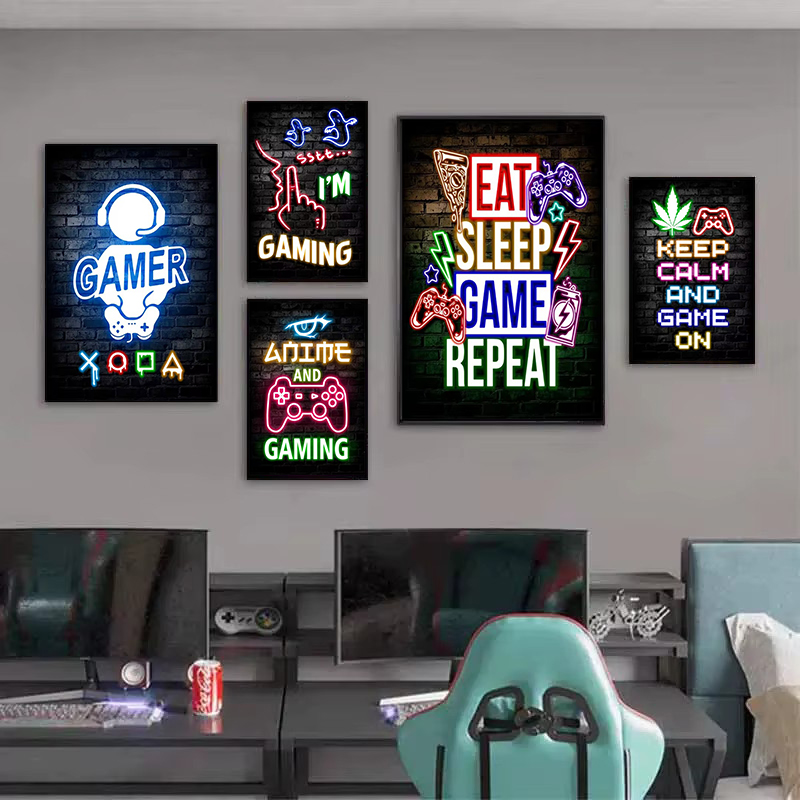 1pc Frameless Canvas Painting  - Esports Gaming Room ulasan dan harga