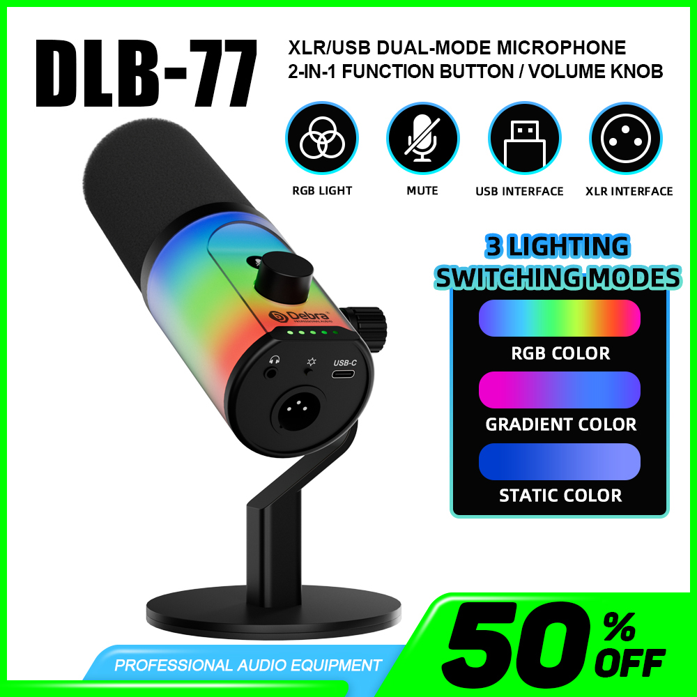 Professional USB XLR Dynamic M - Streaming Mic Condenser ulasan dan harga