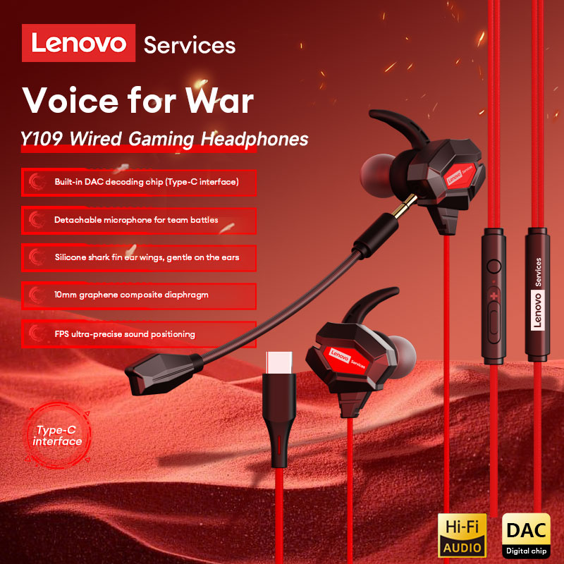 Lenovo Y109 Wired Gaming Heads - Esports Gaming Mobile ulasan dan harga