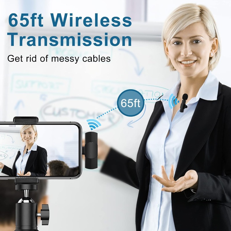 Wireless Lavalier Microphone f - Streaming Mic Condenser ulasan dan harga